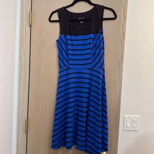 Black and blue striped dress